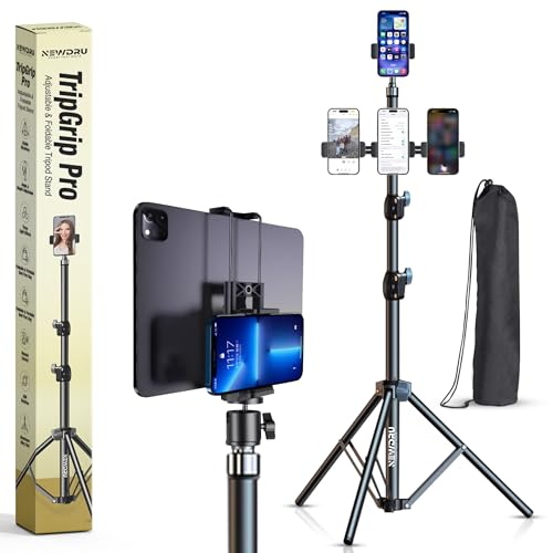 NEWDRU TripGrip Pro – Adjustable & Foldable Tripod Stand | Univer...