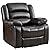 ANJ Recliner Chair with Overstuffed Arm and Back, Breathable Faux Leather Manual Reclining Chairs for Adults, Living Room Single Sofa from ANJ