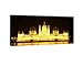 Produktbild wandmotiv24 Leinwandbild Panorama Nr. 170 Budapest Parlament 100x40cm, Keilrahmenbild, Bild auf Leinwand, Ungarn Skyline Nacht