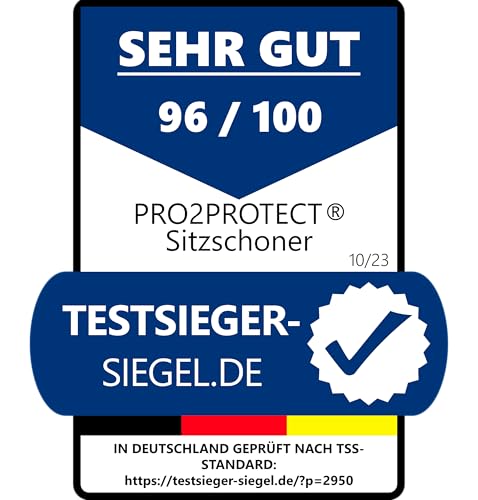 Pro2Protect [2X Test SEHR GUT] Autositzschoner Vordersitze | WASSERDICHT | 1er Set | Autositzbezüge Sitzauflage Sitzbezüge Auto | Schonbezug vorne Autositzauflage Sitzschoner Auto Zubehör Innenraum