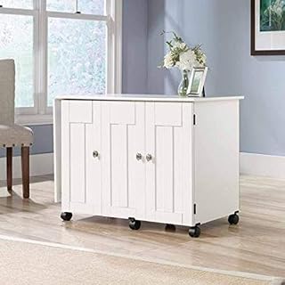 Soft White Sauder Sewing and Craft Table, Multiple Finishes plenty of room