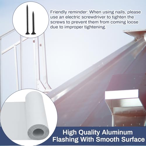 Image of Yaocom White Aluminum Flashing Roll 10inch x 10ft