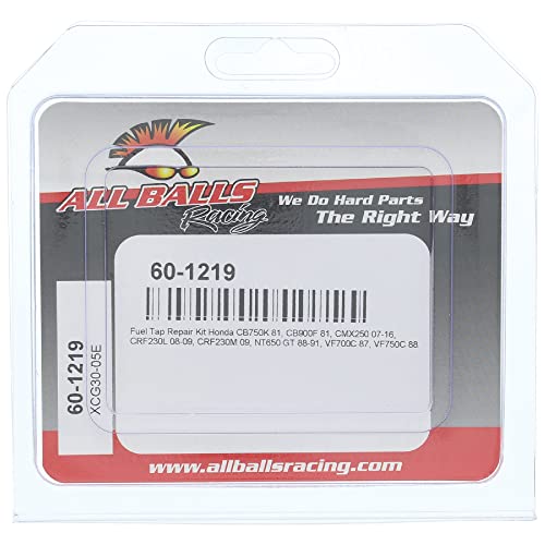 Image of All Balls Racing Fuel Tap Repair Kit 60-1219 Compatible With /Replacement For Honda CB750K 1981, CB900F 1981, CMX250 2007-2016, CRF230L 2008-2009, CRF230M 2009, VF700C 1987, VF750C 1988