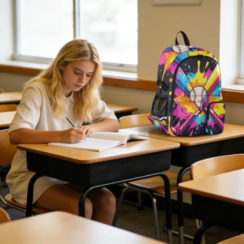 Mochilas de viaje de béisbol con espacio ergonómico para jóvenes 6