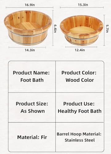 Spa de pies de madera Wcxixo para relajación y masaje miniatura 7