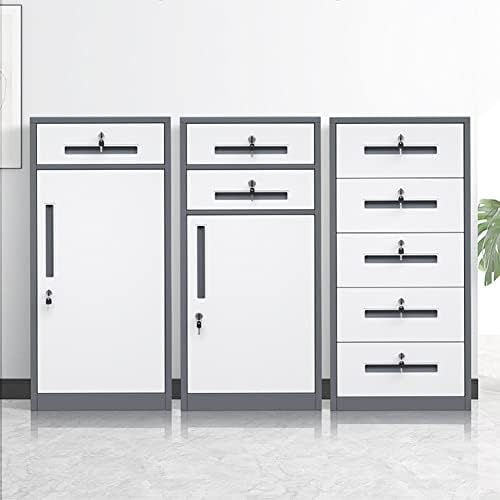 4-Drawer Metal Filing Cabinet with Lock, Vertical Office Organizer for A4/Legal/Letter Documents, Space-Saving Storage Solution, Stylish White Finish, 85x40x39cm