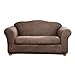 Sure Fit Stretch Leather 2-Piece - Sofa Slipcover - Brown (SF37336)