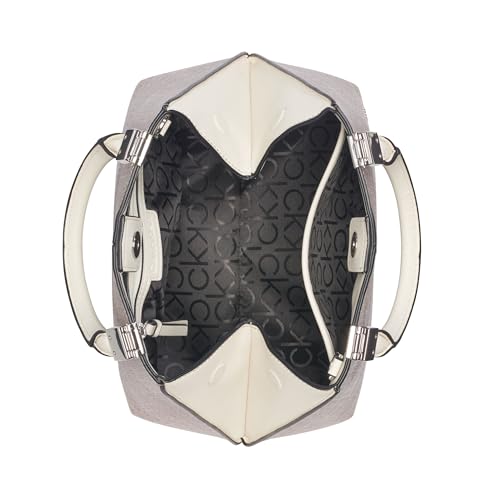 Image of Calvin Klein Women's Granite Geometric Satchel - 2 in 1, Vegan Leather, 2 Pockets
