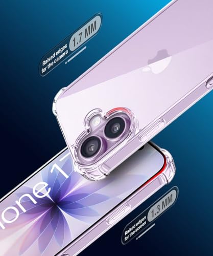 Image of WOW IMAGINE Clear Back Cover Case for iPhone 17 | Shockproof Soft TPU Case | Cushioned Edges for Ultimate Protection Back Cover Case - Transparent