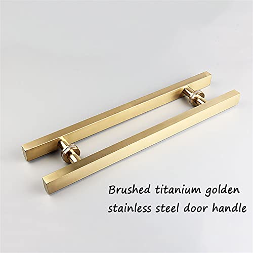 Manija de puerta de acero inoxidable tipo push-pull, tirador resistente de vidrio 7