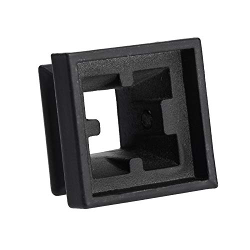 Senmit Iron Baluster Shoes - Flat Shoe With Screw - For 1/2" Square Balusters - Set Of 50 (Satin Black) #TOP2