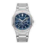 Cerruti 1881   Montre Fonction Trento   Quartz Mouvement de Montre   Largeur du boîtier: 47 mm   Acier Inoxydable   Blue   5 ATM