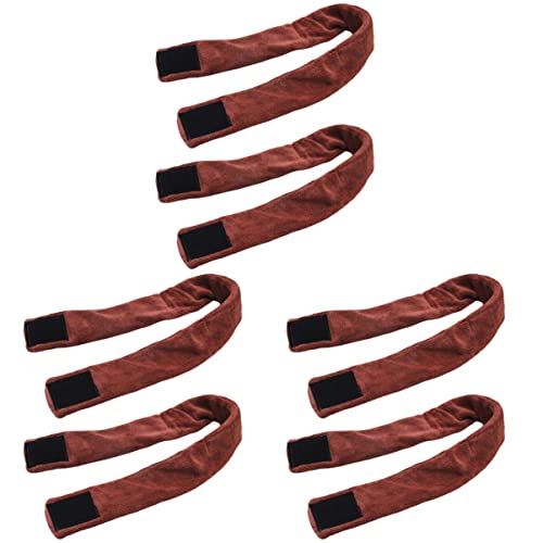 FRCOLOR 6 Stück Waschaufkleber Duschband mit Hotel Stirnband Haar Home Kosmetik Schal Spa Kopf Salon Friseur Make- Up Kaffee für Haarspitze Handtuch Gesicht Klebeband über Saugfähigem