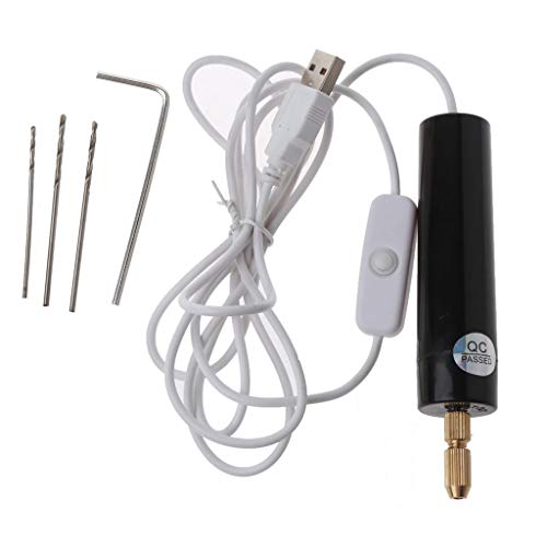 Lobounny Mini Elettrico Trapano Manuale Kit di Trapano Epossidico per Gioielli e Artigianato in Legno 5V USB Cavo di Alimentazione Kit di Utensili