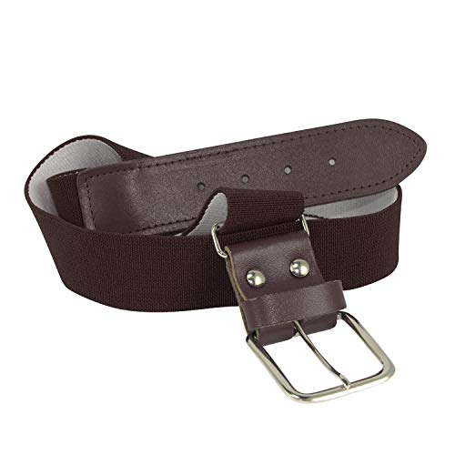 TCK Youth Baseball & Softball Belt Adjustable Elastic Brown Youth