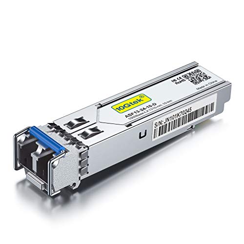 1G SFP LX Monomodo Mini-Gbic Módulo, 1000Base-LX SFP LC Transceiver, Compatible para Cisco GLC-LH-SMD, Meraki, Ubiquiti UF-SM-1G, Netgear, D-Link, TP-Link, Zyxel, Mikrotik, Open Switch Cover