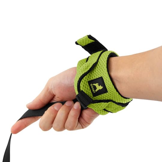 Image of Gooby Soft Mesh Wristband Surfer Leash, Green, 6 FT