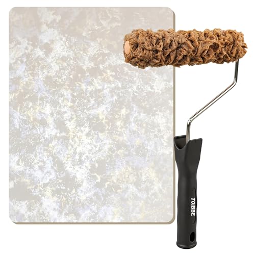 TOIBBE Sea Sponge Roller for Painting, 6'' Sponge Texture Paint Roller, Decorative Art Faux Sponge Paints Tools for Faux Drywall DIY, Home Decoration (KJ-BR60001Y)