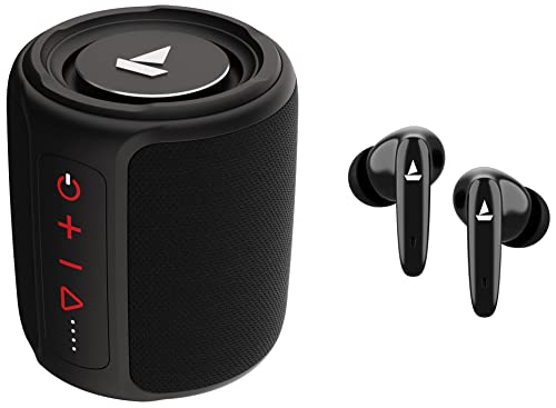 Image of boAt Airdopes 181 in-Ear True Wireless Earbuds with ENx Tech, Beast Mode & Stone 352 Bluetooth Speaker with 10W RMS Stereo Sound, IPX7 Water Resistance, TWS Feature, Up to 12H Total Playtime