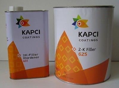 Kapci 4:1 High Build 2K Grey Primer Kit - 3 Litre Primer & 0.75 Litre Hardener/Activator - High Coverage - Suitable For Air Drying/Low Bake/Infra Red Lamp