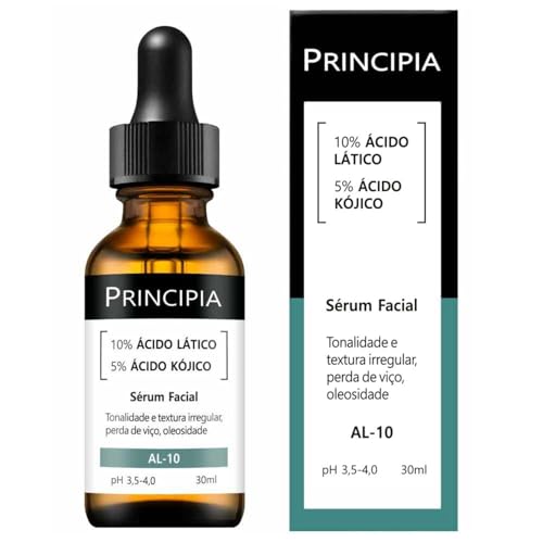 Sérum Principia AL-10, 10% Ácido Lático, 5% Ácido Kójico, 30ml