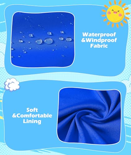 Image of Boys Rain Jacket Kids Lightweight Rain Jackets Waterproof Hooded Windbreaker Outdoor Coats for Boys Girls