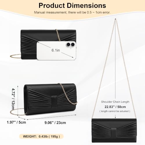 Image of UBAYMAX Satin Clutch Purses for Women Formal Elegant Evening Bag Handbags