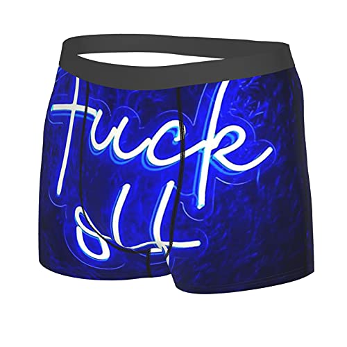 Men S Boy S Blue Led Neon Lights Fuck Off Neon Sign Soft Boxer Briefs Funny Exotic Sport Underwear Boxers Gift