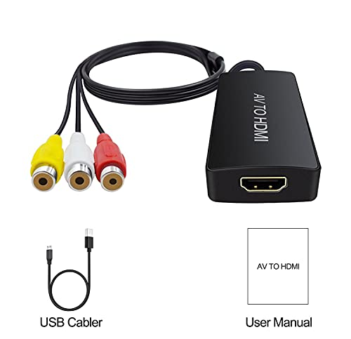 RCA to HDMI Converter, Composite to HDMI Converter, AV to HDMI Adapter (Female AV to HDMI Converter) - Thumbnail 6