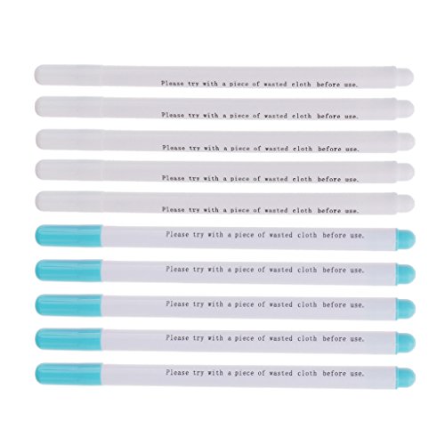 gazechimp 10pcs Canetas Apagáveis ​​marcador De Tinta Para Bordar Ponto Cruz Bordado