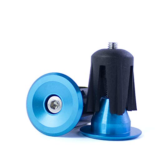 NBIKE Bar End Plugs Bicycle Handlebar End Caps Bike Handlebars for Mountain Bike Road Bike, no Logos, Installation Tool Included (1 Pair, Blue)