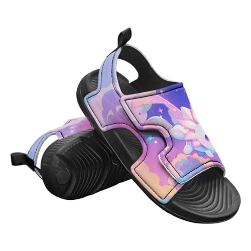 Cute Axolotl Kids Open Toe Slides Girls Boys Slip On Slide Sandals With Adjustable Strap Non-Slip Shower Shoes2