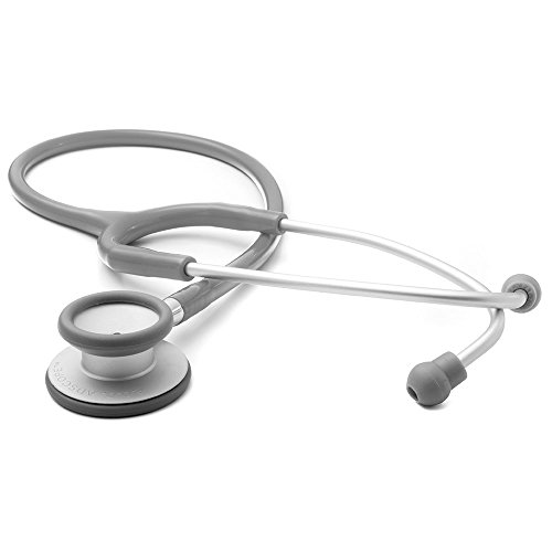 ADC Adscope Lite 609 Ultra Lightweight Clinician Stethoscope, 31 inch Length, Gray