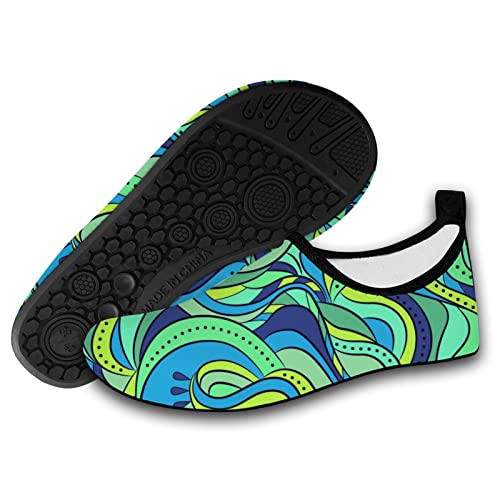 Abstract Water Shoes For Men Women, Quick Dry Swim Barefoot Beach Non-Slip Aqua Pool Socks Water Skin Shoes #TOP1