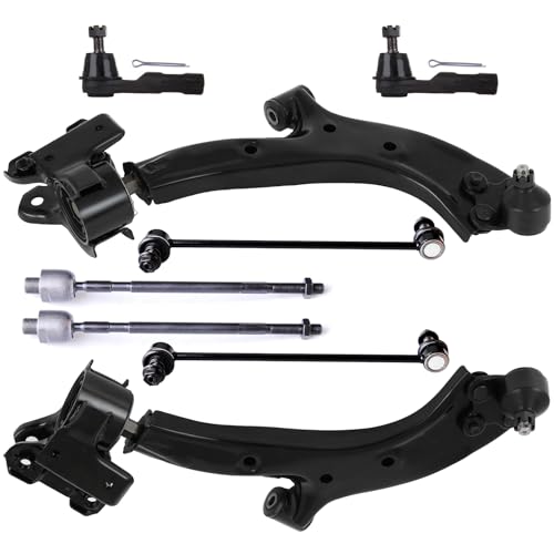 8PCS ASTOU Front Suspension Kit fit for 2007 2008 2009 2010 2011 for Honda CR-V Lower Control Arm And Ball Joints Outer Inner Tie Rod Ends Sway Bar Links