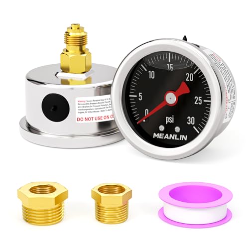 Manomètre抗震 0-30 psi pour stabiliser la lecture de pression avec fluide glycérine