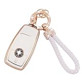🚗【PAKET】 Dieses Autoschlüsseletui-Kit wird mit einer TPU-Schlüsselabdeckung für Autoschlüssel (ohne Schlüsselanhänger), 1 Anti-Lost-Schnalle, 1 Bling-Schlüsselanhänger für Schlüssel, 2 kleinen Schlüsselringen, 1 handgefertigtem gewebtem Lanyard und geliefert ein Schraubenzieher. Es könnte Ihren Autoschlüssel luxuriös und cool aussehen lassen, was ein gutes Geschenk für Ihre Freunde oder Familie zu Weihnachten, Thanksgiving, Geburtstag ist.