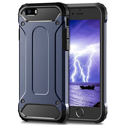 Coque blindée iPhone 8 Plus résistante aux chocs KANUZ bleu marine