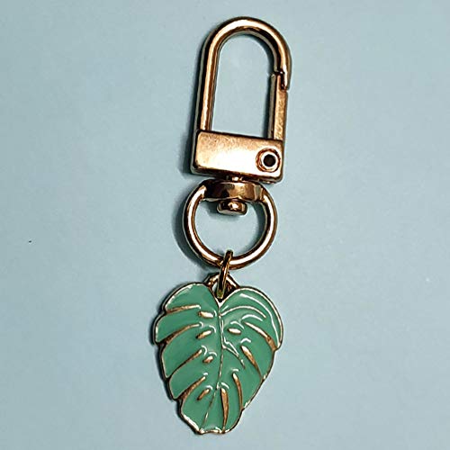 VALICLUD 2Pcs Folha Pingente Keychain Saco de Chaveiro Criativo Pingente De Folha De Palmeira Tropic