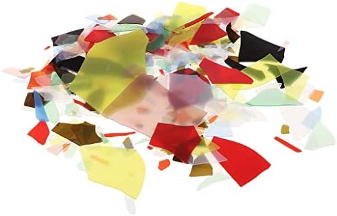 COE90 Dichroic Glass Mix Color & Shapes Fusing in Glass Microwave Kiln Fusing Glass Confetti 2 Bags (56g)