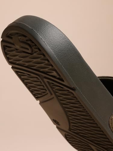 Image of WROGN Men's Anti-slip Sliders | Lightweight EVA Sole | | Gold HD Print