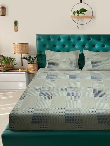 Image of ROSARAHOME 180 TC Microfiber Flat Queen Size Double Bed Bedsheet with 2 Pillow Cover| Bedsheet:240cmx225cm Pillow Covers:45cmx70cm,Floral Multicolor