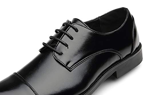 Mens Dress Shoes Classic Modern Formal Wingtip Cap-Toe Lace up Oxford Shoes4