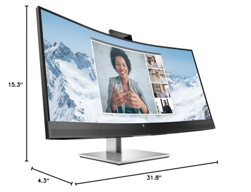 Image of HP E34m G4 34 inch WQHD Curved Screen LED LCD Monitor - 21:9 - Black