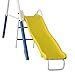 XDP Recreation Blue Ridge Backyard Playground Set Sturdy Metal A Frame Swing with Chain Covers, Glider, Trapeze, 2 Swings, and Slide, Multicolor