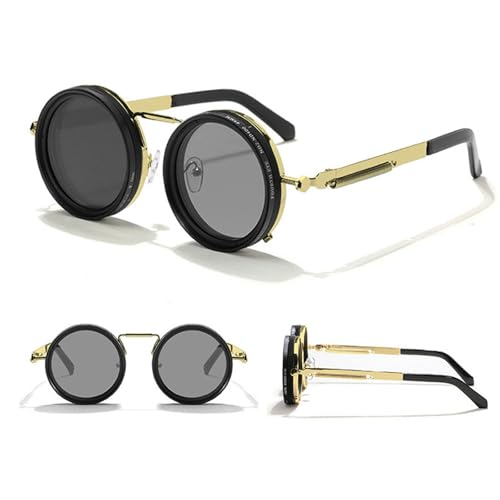 Image of willochra 1-9 Adjustable Sunglasses Moonglass-Nd Filter Lenses Adjustable Tint Rounded Polarized Eyewear for Men