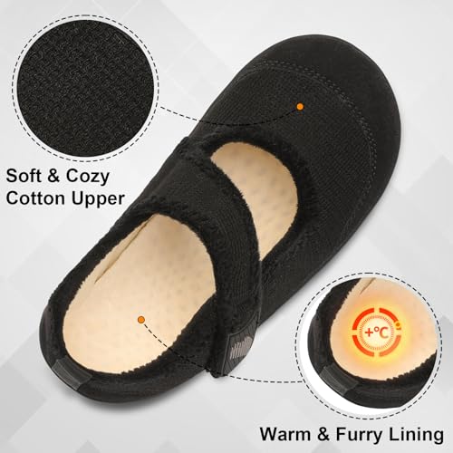 BARERUN Womens Slippers Wide Diabetic Shoes for Women Adjustable House Slippers Swollen Bunions Neuropathy House Shoes Stable Non Slip Barefoot Walking Shoes Indoor Outdoor2