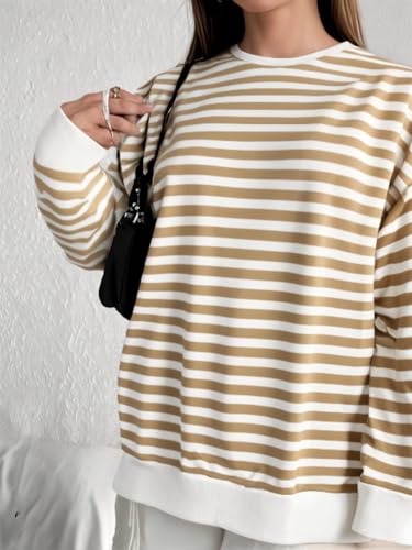 Image of MACK JONNEY Women Striped T-Shirt || T-Shirt for Women || Full Sleeve T Shirt || T-Shirt-MACK640527