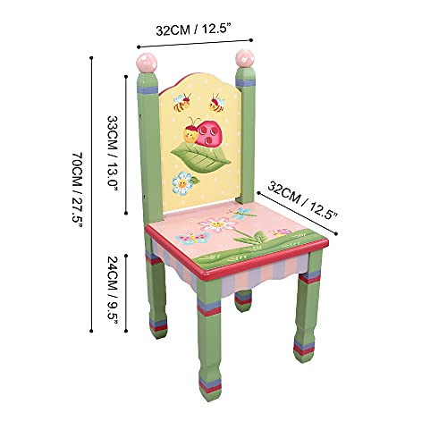 Fantasy Fields - Magic Garden Thematic Kids Wooden 2 Chairs Set, Imagination Inspiring Hand Crafted & Hand Painted Details #TOP2