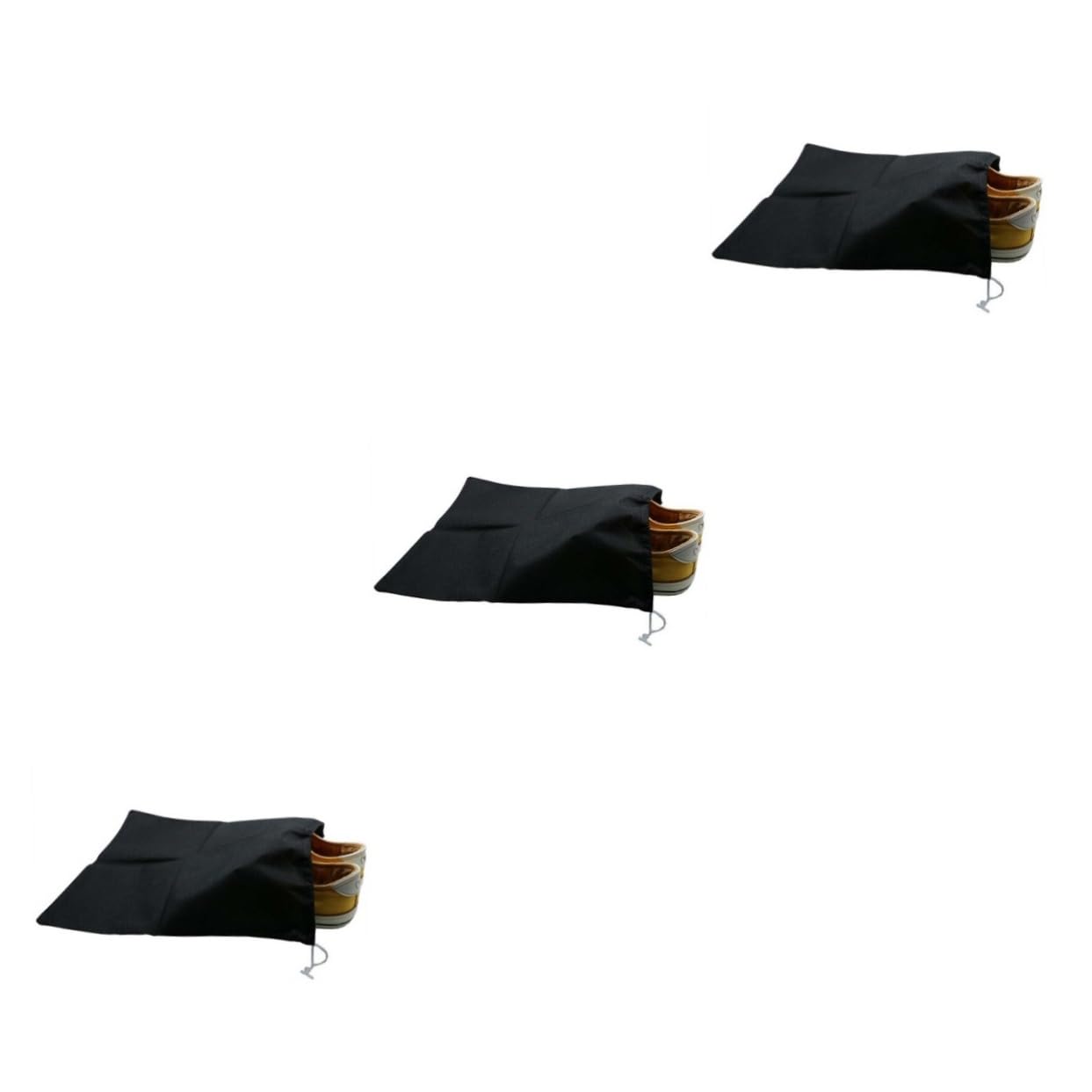3stücke Pack Von Praktischen Schuhbeuteln Stoff Für Und Camping Und Staubdicht Schwarz Schutz Aufbewahrung Ihrer Schuhe